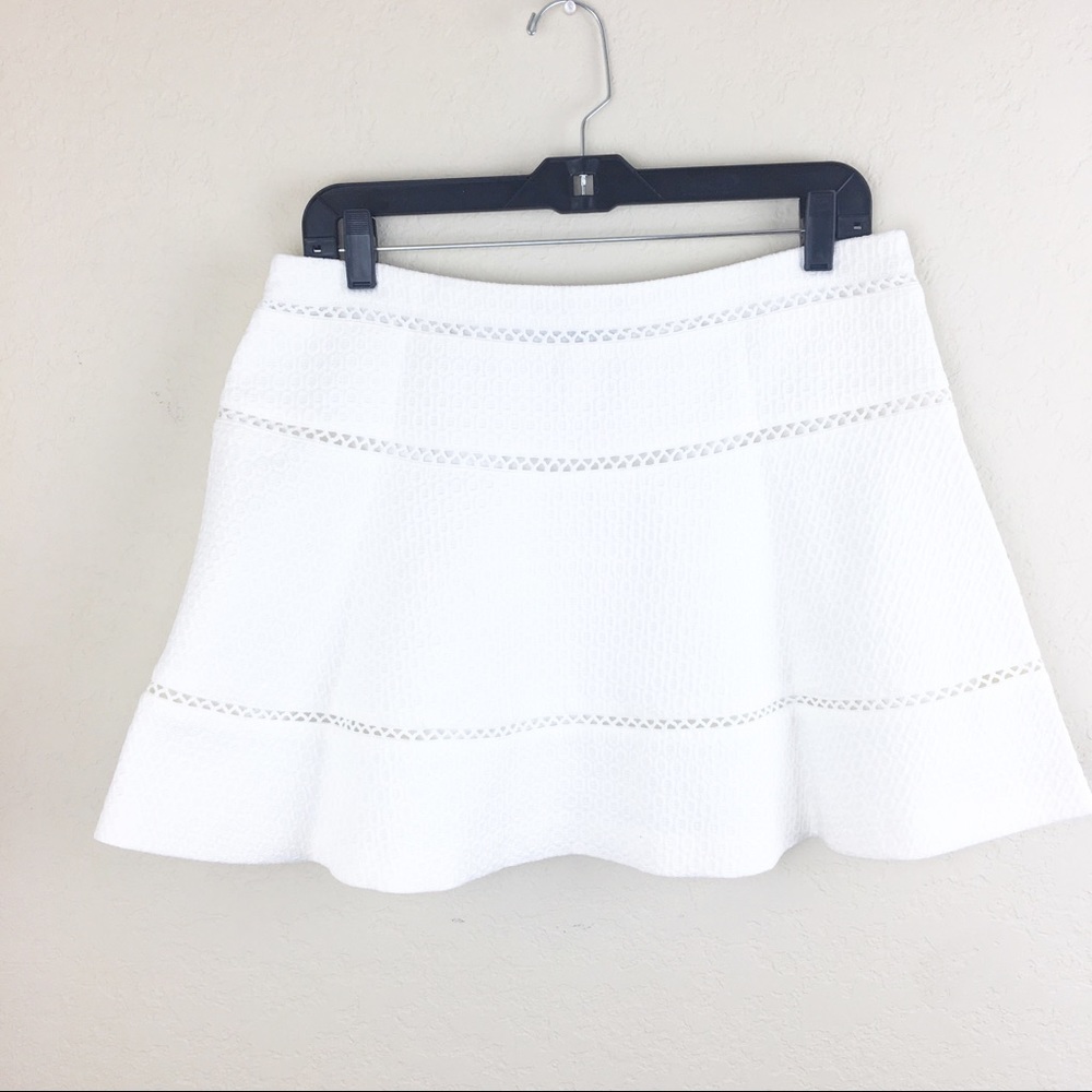 Banana Republic White Skater Skirt